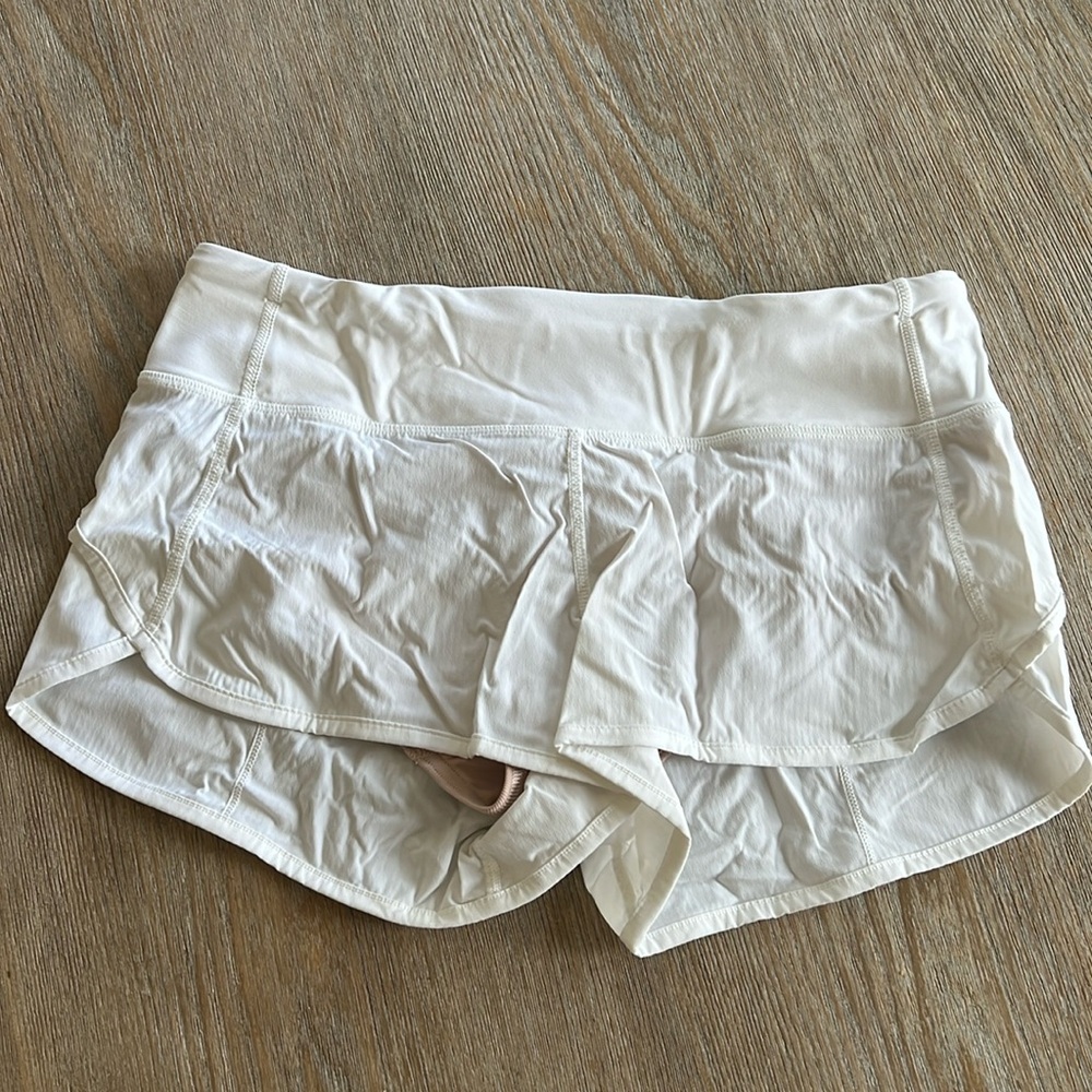 Lululemon speed shorts 6 white